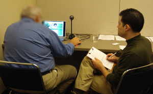 Usability testing at AAHSA conference, Chicago, IL, 2009.