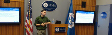 Training seminar at FEMA, Washington, DC, 2009.
