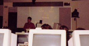 Training seminar at GLOBE program, Ceder Falls, IA, 1995.